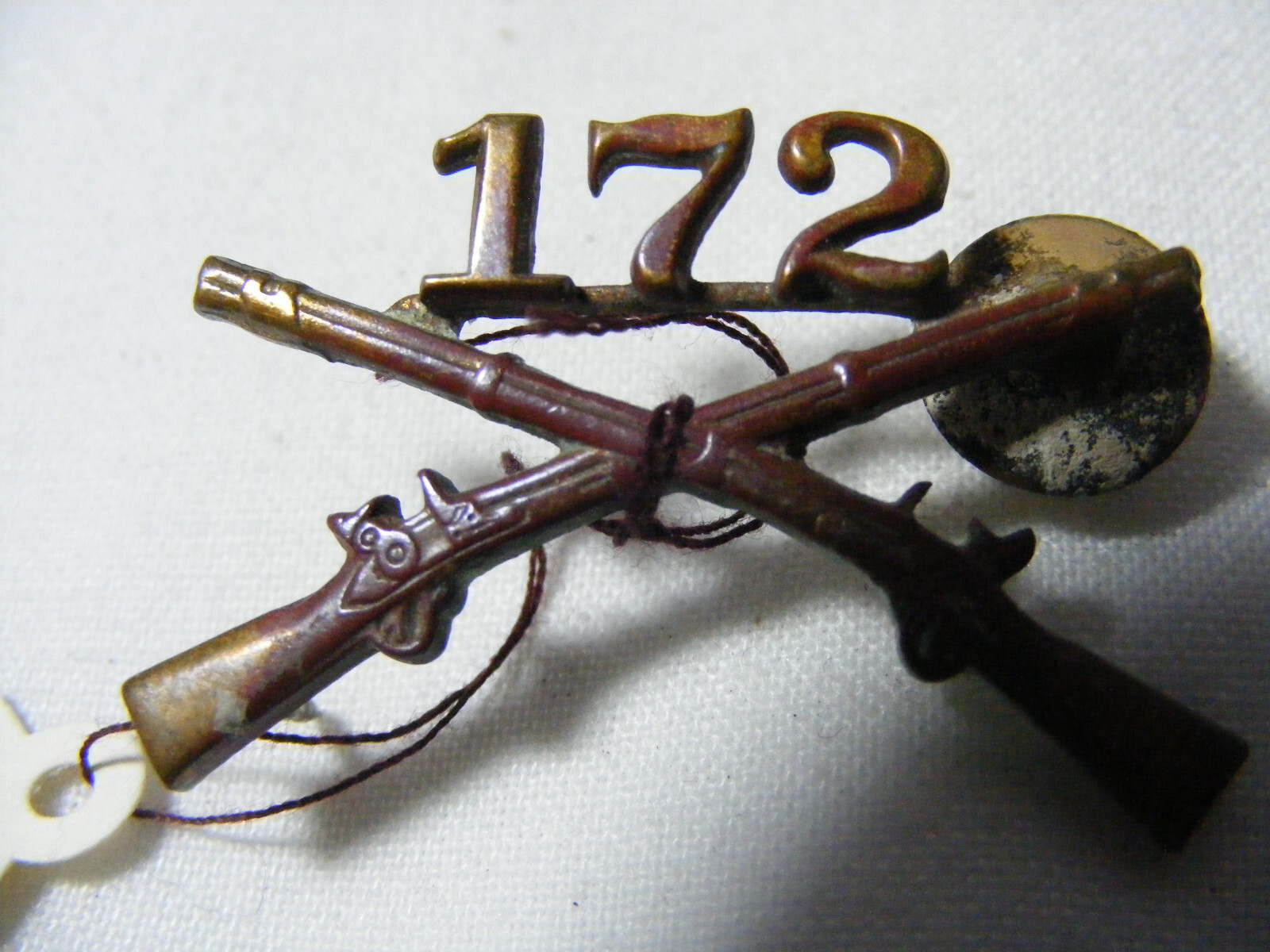 WW2 infantry officers collar pin 172nd regiment