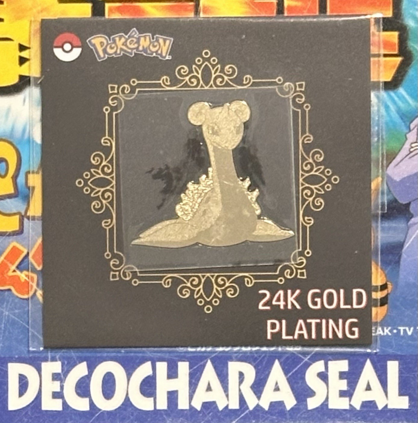Lapras 24K Gold Plated Pokémon Sticker Korean Striking Popping Candy Promo NM