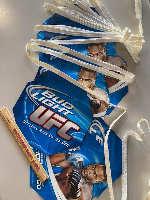 🔥 NEW Bud Light UFC 24' Rashad Evans Double Sided MMA Beer String Banner