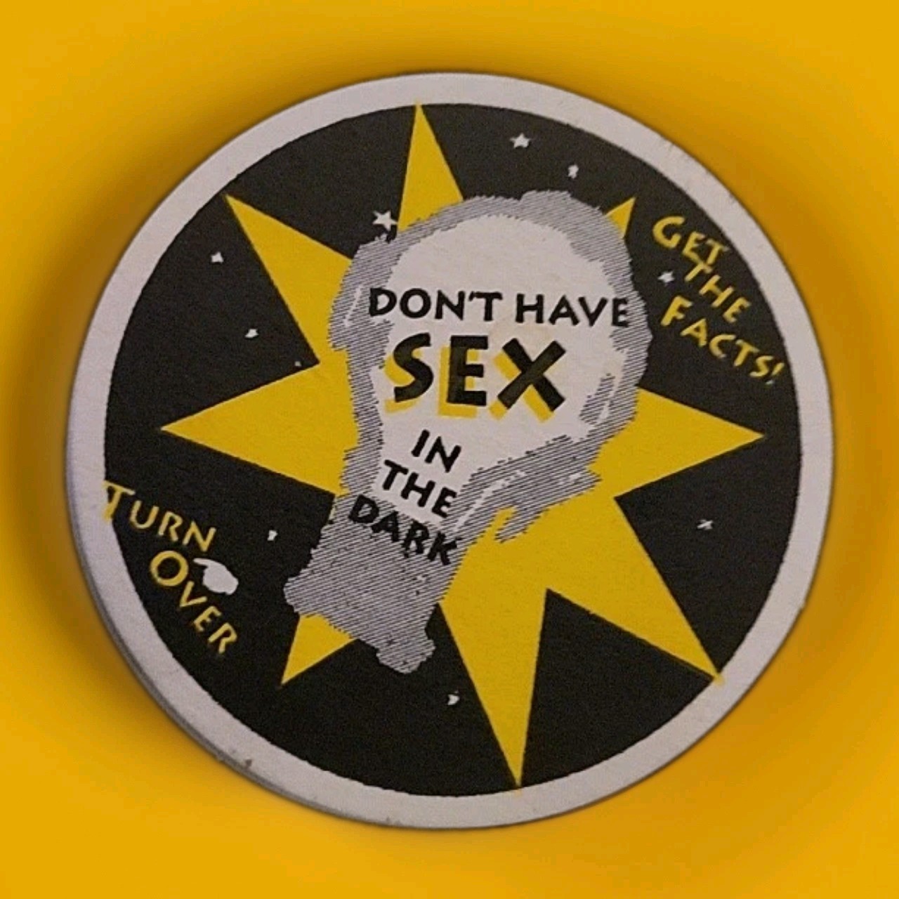RaRe Don\'t Have Sex In The Dark Beer Coaster Planned Parenthood SDA HEP B PSA