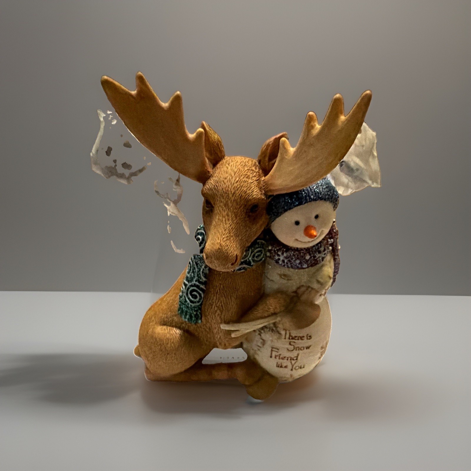 Pavilion Gift Company Birch Hearts Moose & Snowman Figurine 