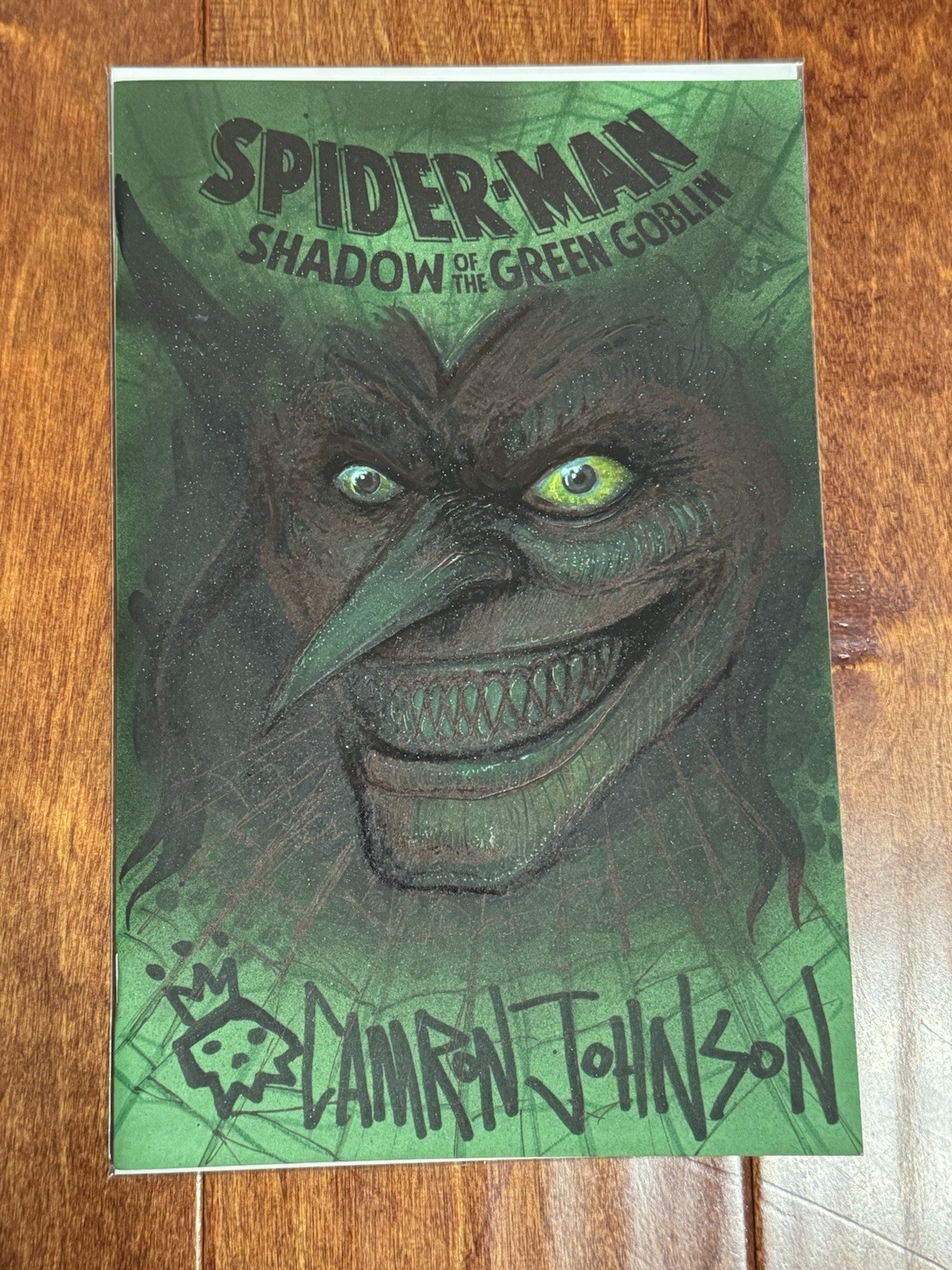 Spider-Man: Shadow of the Green Goblin #1 Full Sketch Camron Johnson Signed COA