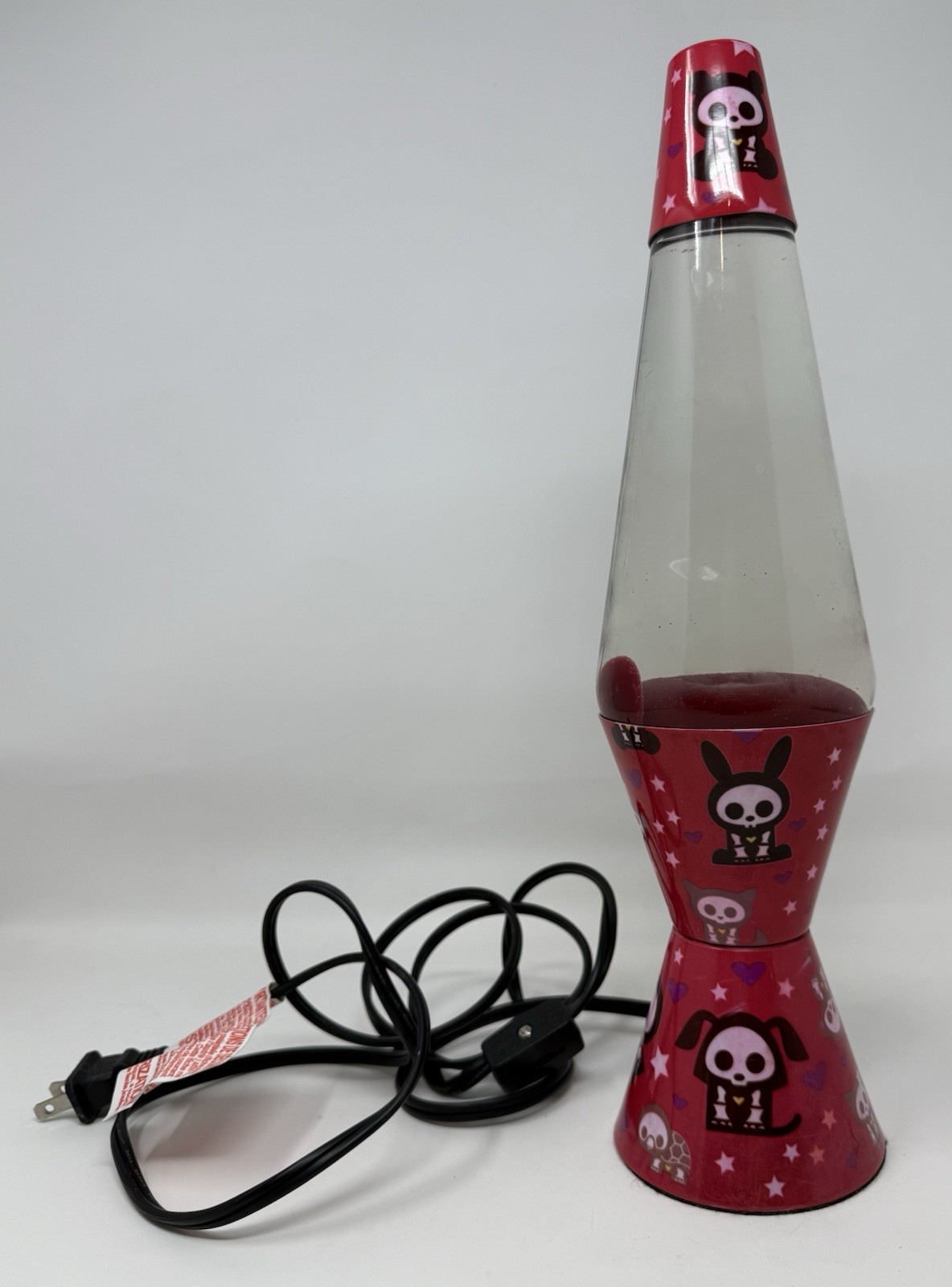 Skelanimals Lava Lamp Lighted Red Dax Jack Pudge ChungKee Kit Dead Animals WORKS
