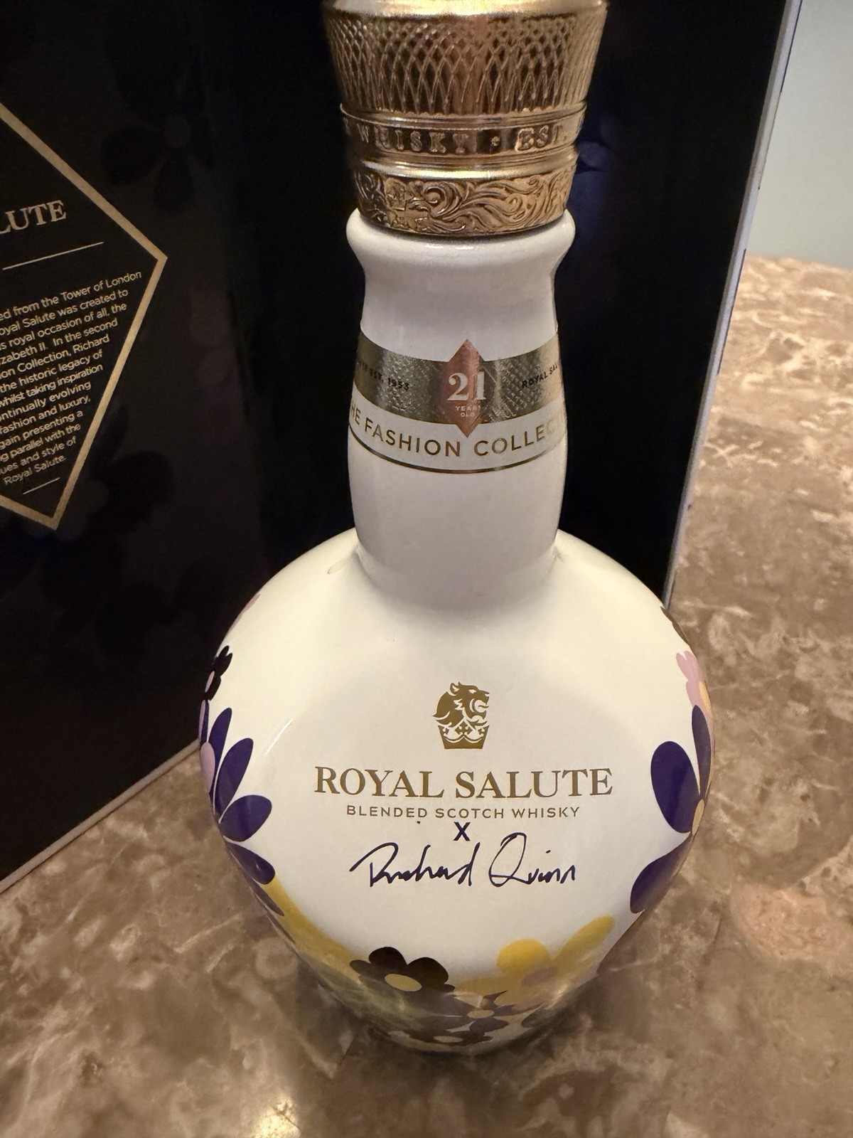 Royal Salute 21 Richard Quinn II Empty Ceramic Flagon Box Scotch Bottle 700ml