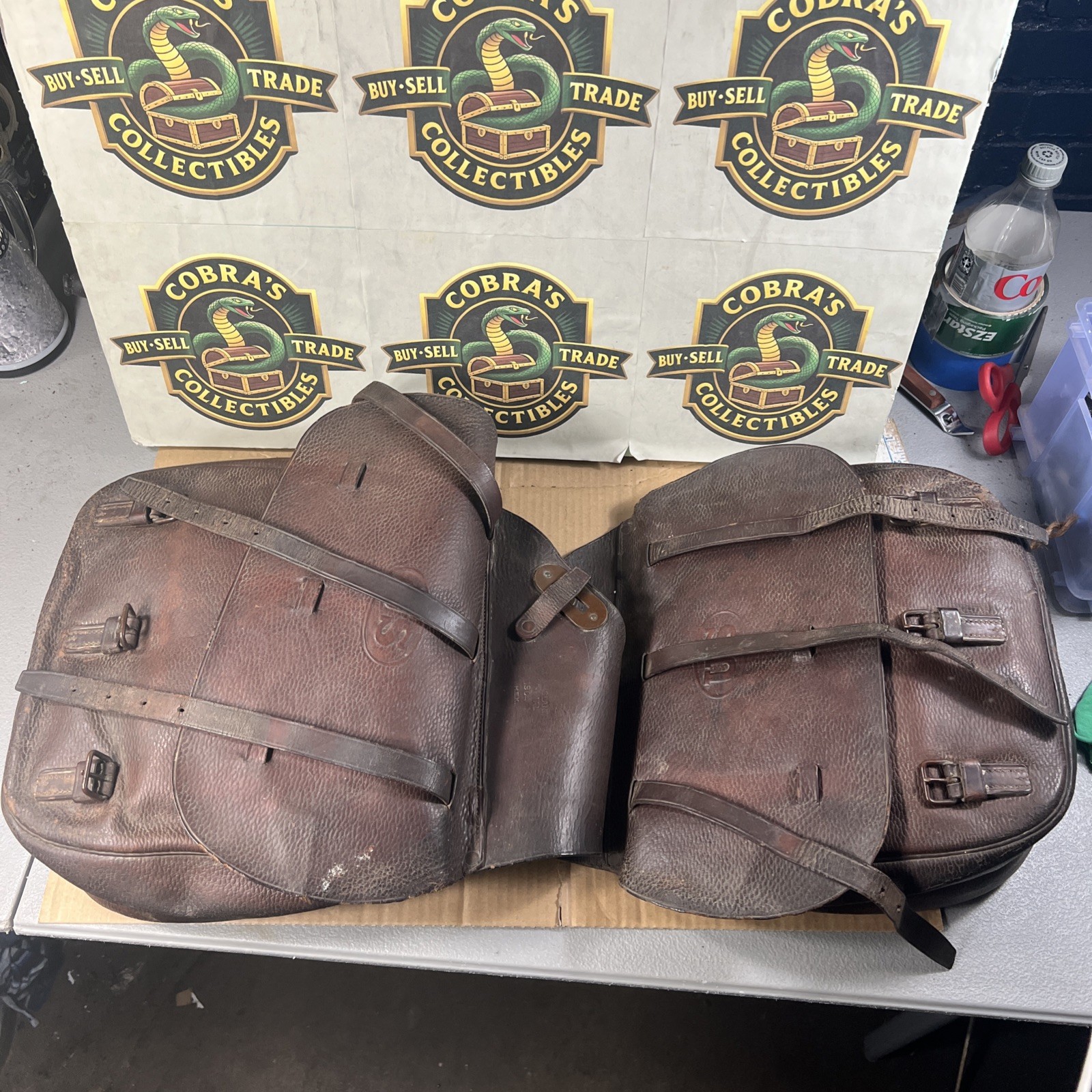 Vintage 1904/1918 U.S. Cavalry Leather Saddle Bags With Both Canvas Liners Horse
