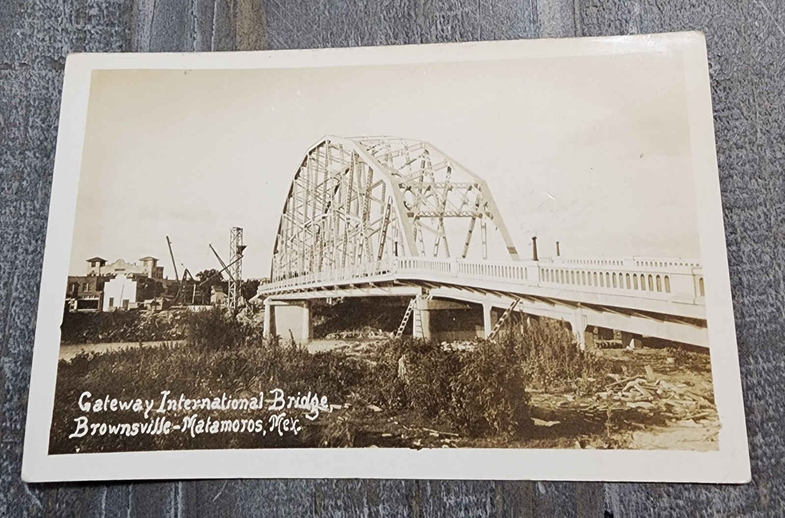 RPPC Gateway International Bridge Brownsville Texas Matamoros Mexico Postcard