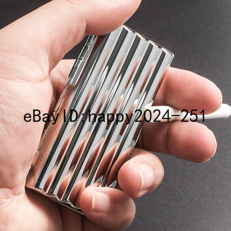 Classic Victorian Vintage Pure Copper Wavy Double Sided Cigarette Case Portable