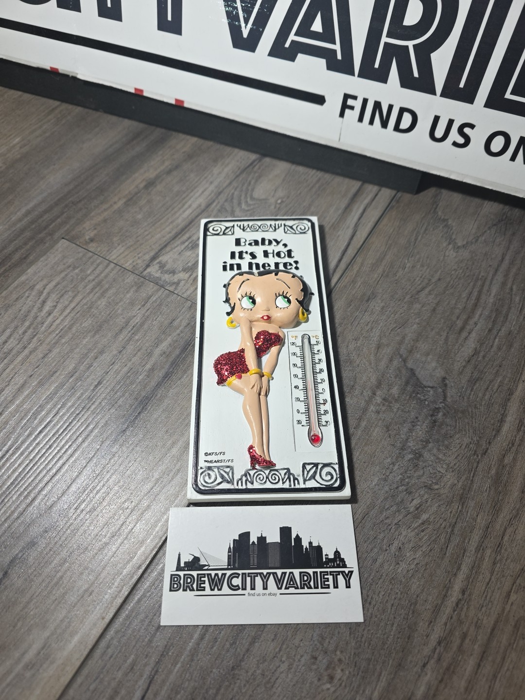 SPOONTIQUES Betty Boop Retro Indoor Outdoor Thermometer Baby It's Hot In Here