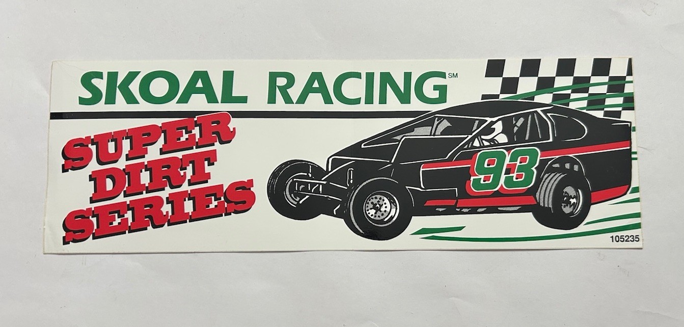 Vintage 1990’s Skoal Racing Super Dirt Series Vinyl Bumper Sticker Vintage 1990’s Skoal Racing Super Dirt Series Vinyl Bumper Sticker