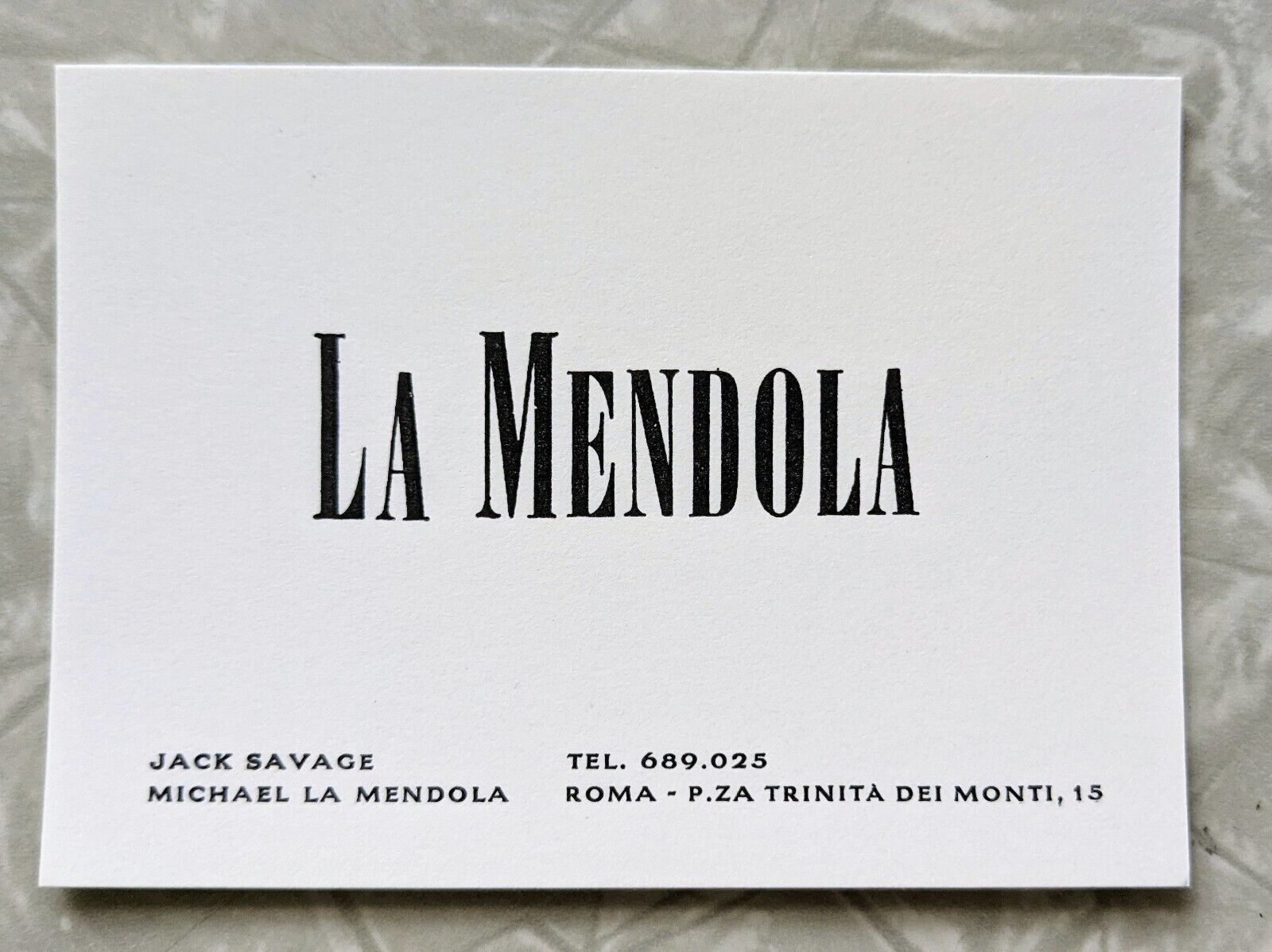 Vintage 1960s 70s La Mendola Clothing Brand BOUTIQUE ROME ITALY Savage Designer