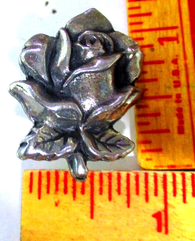 Rose pin vintage motorcycle collectible lady rider biker chick vest pinback