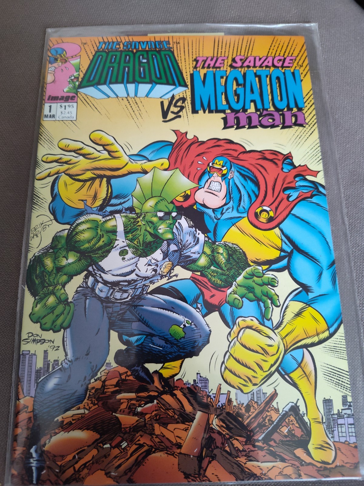 SAVAGE DRAGON VS MEGATON MAN # 1 GOLD IMAGE COMICS 1993 NM-