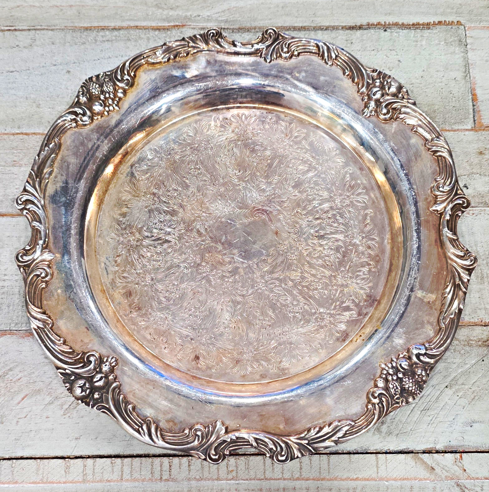 Vintage Reed & Barton King Francis #1696 Silver Plate Serving Platter 11.5 Inch Vintage Reed & Barton King Francis #1696 Silver Plate Serving Platter 11.5 Inch