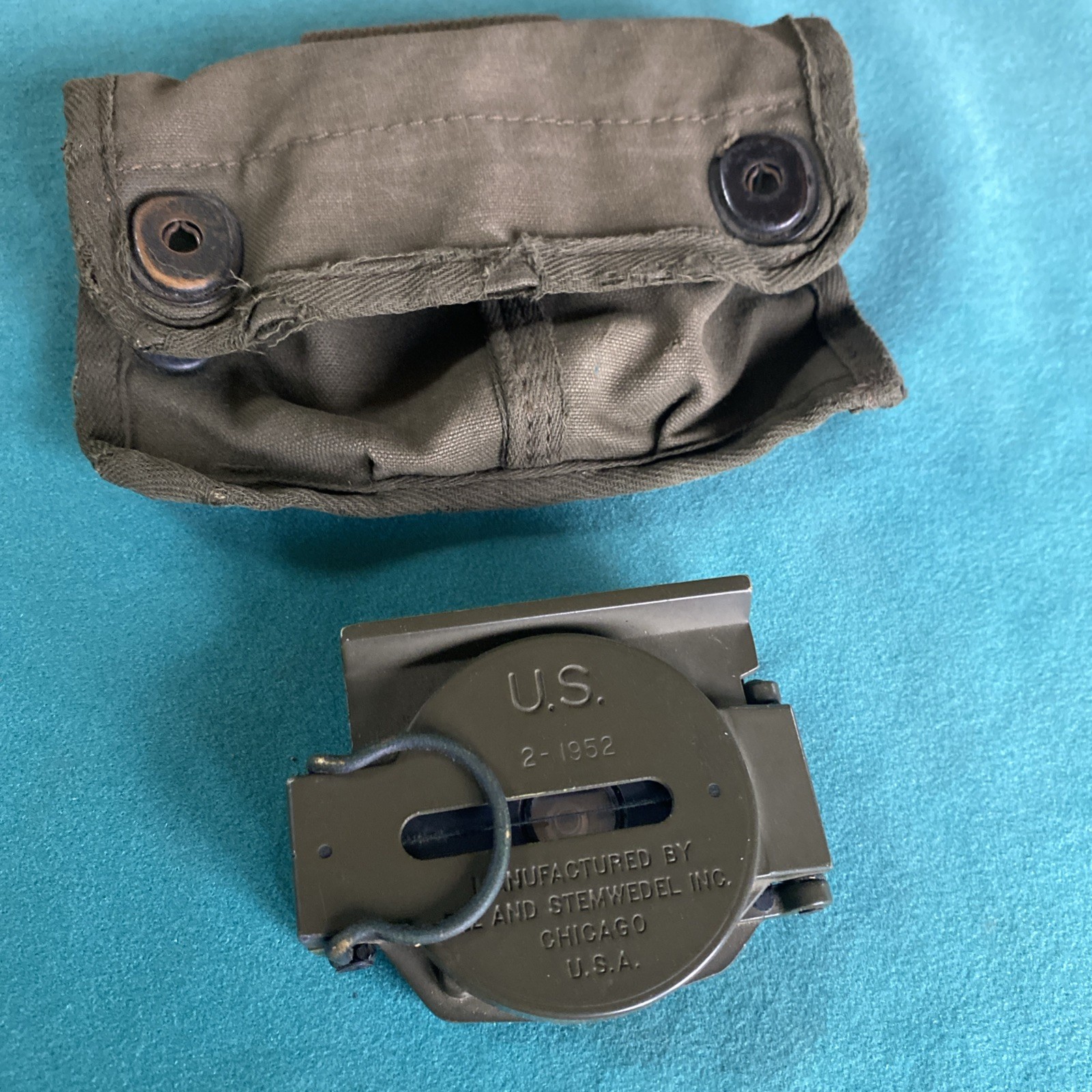 Vintage Original 1952 Korean War United States US Army Fee & Stemwedel Compass