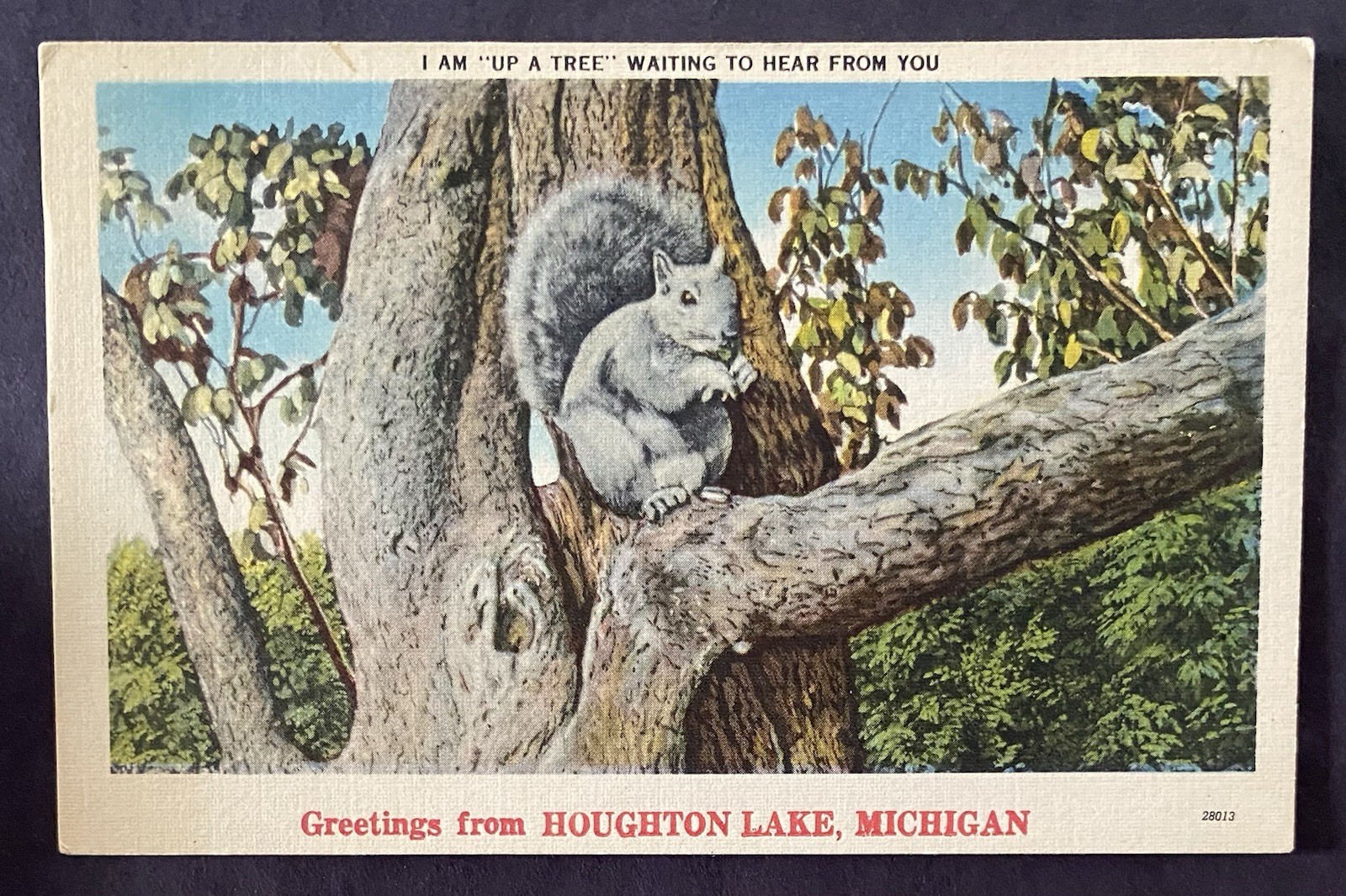 MI. Greetings From Houghton Lake . Linen Unposted “NYCH” Colored. C280 MI. Greetings From Houghton Lake . Linen Unposted “NYCH” Colored. C280