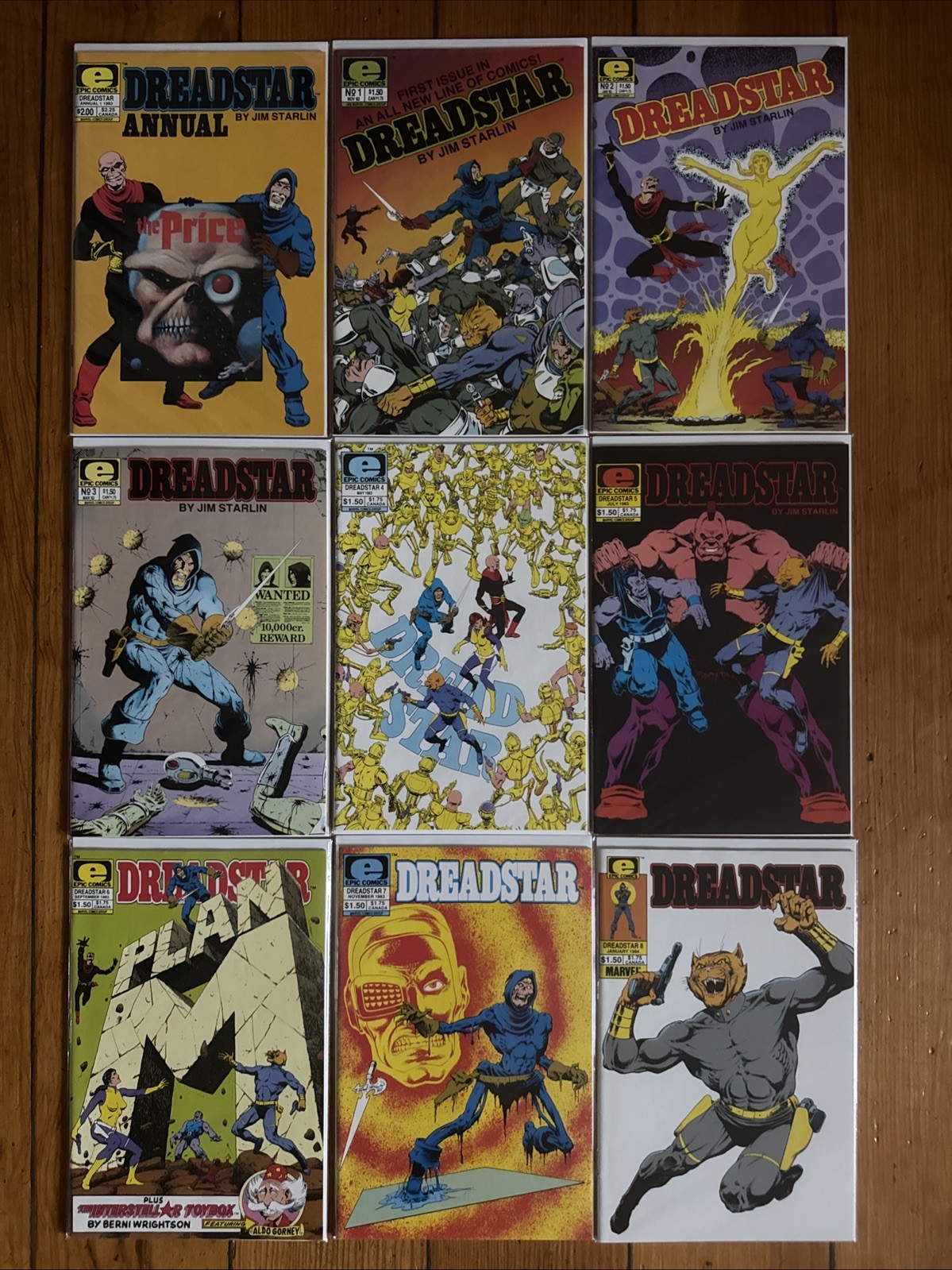 Dreadstar #1 2 3 4 5 6 7 8 + Annual , Jim Starlin Al Milgram Bernie Wrightson