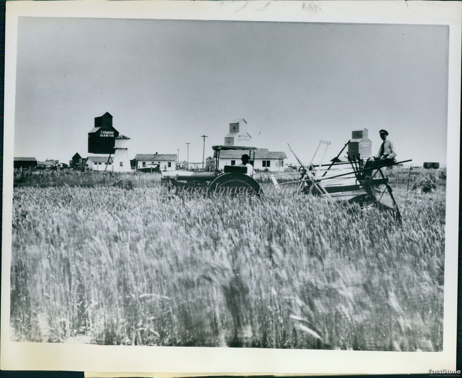 1963 Ol Beyer Harvested Wheat Ranch Near Fairfield Montana Wirephoto 7x9