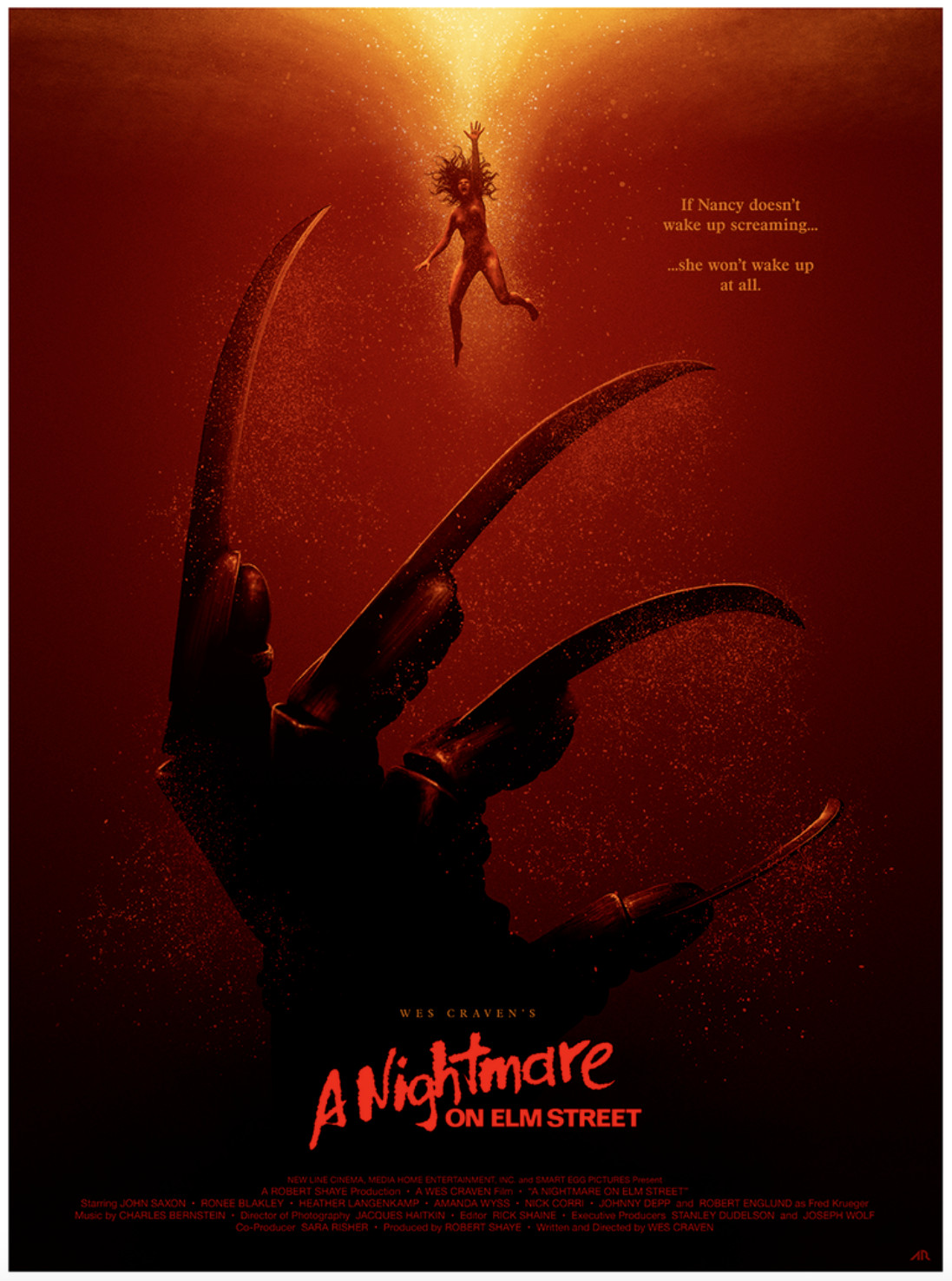 A Nightmare on Elm Street LARGE Red Variant Giclee Print 24x36 No Mondo Art