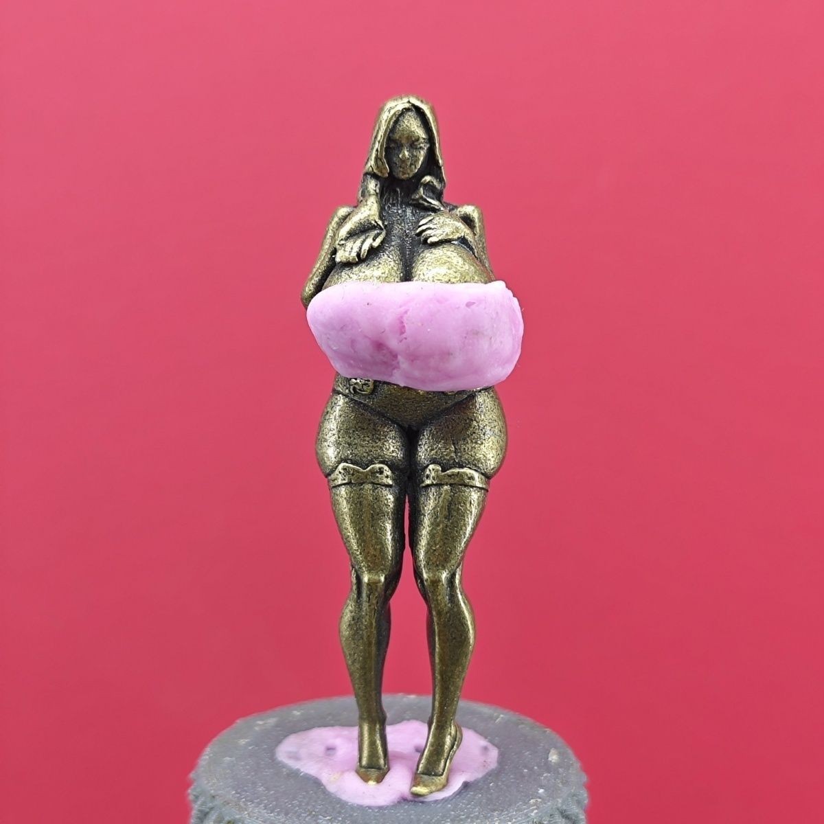 58mm Brass Plump Big Ass Female Art Figurine Model Collectible Decor Statue