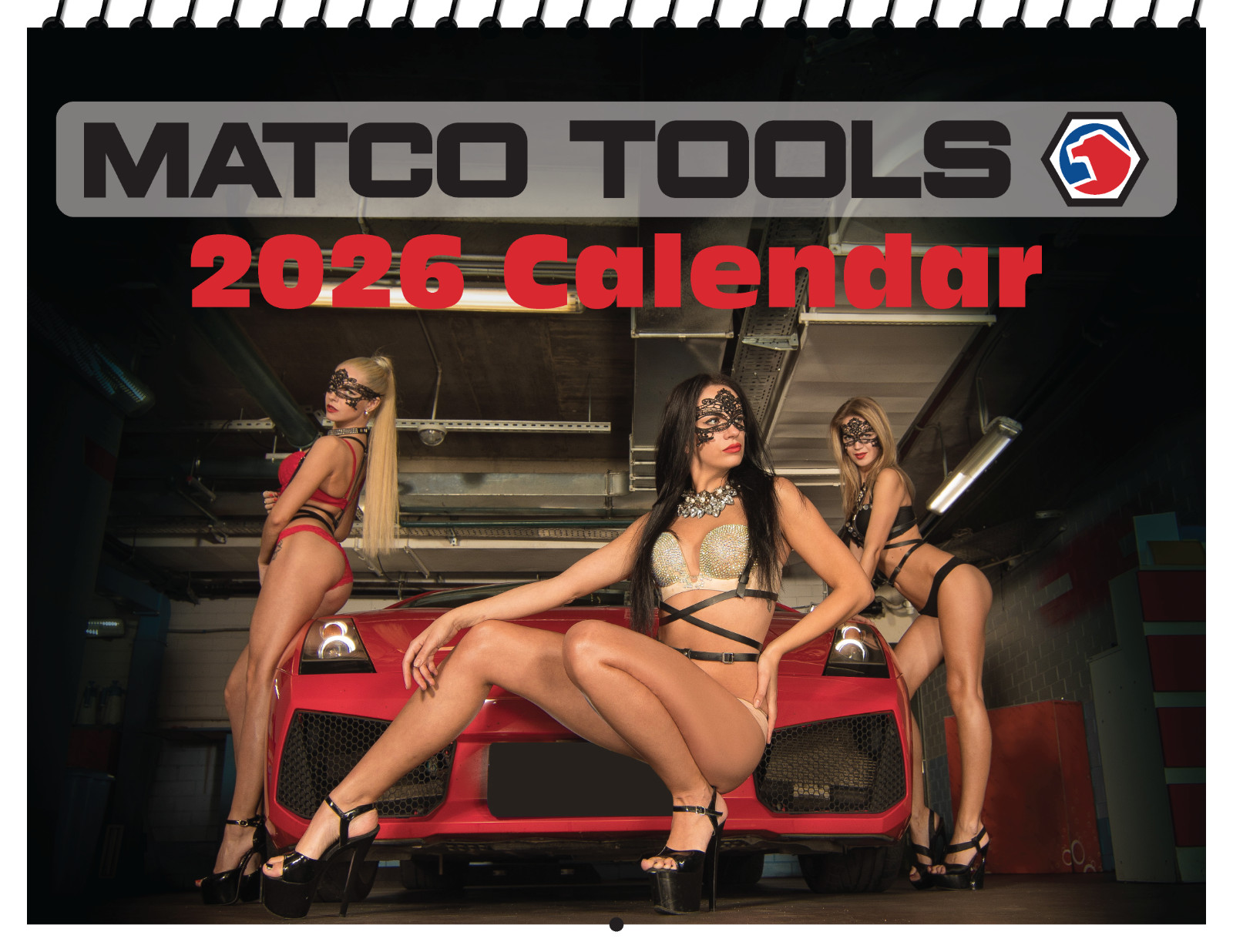 Matco Tools 2026 Pin-Up Calendar – Full Color Spiral Bound Jan 2026 to Dec 2026