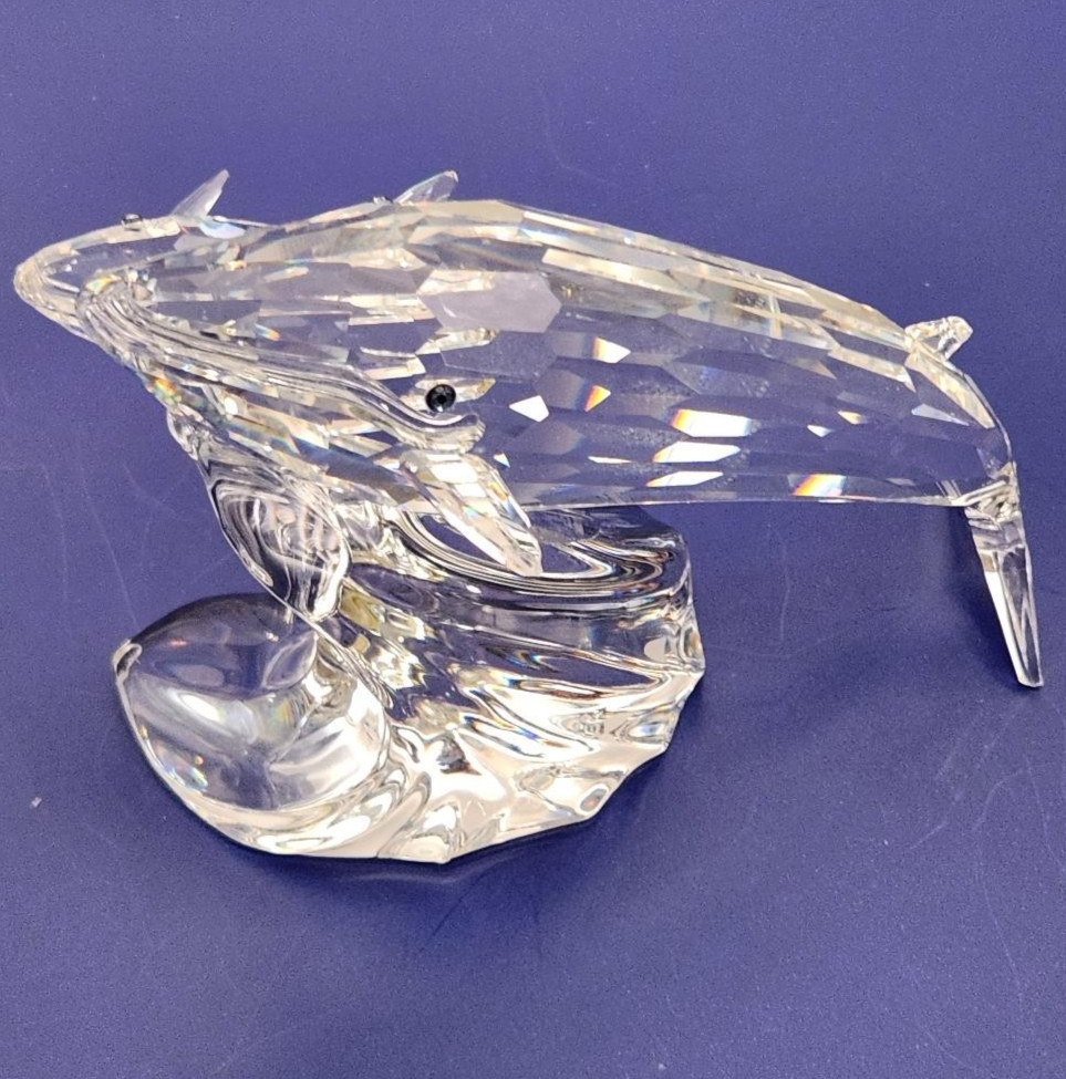 Swarovski SCS 1992 Whales Care for Me Figurine DAMAGED REPAIR WITH ORIGINAL BOX