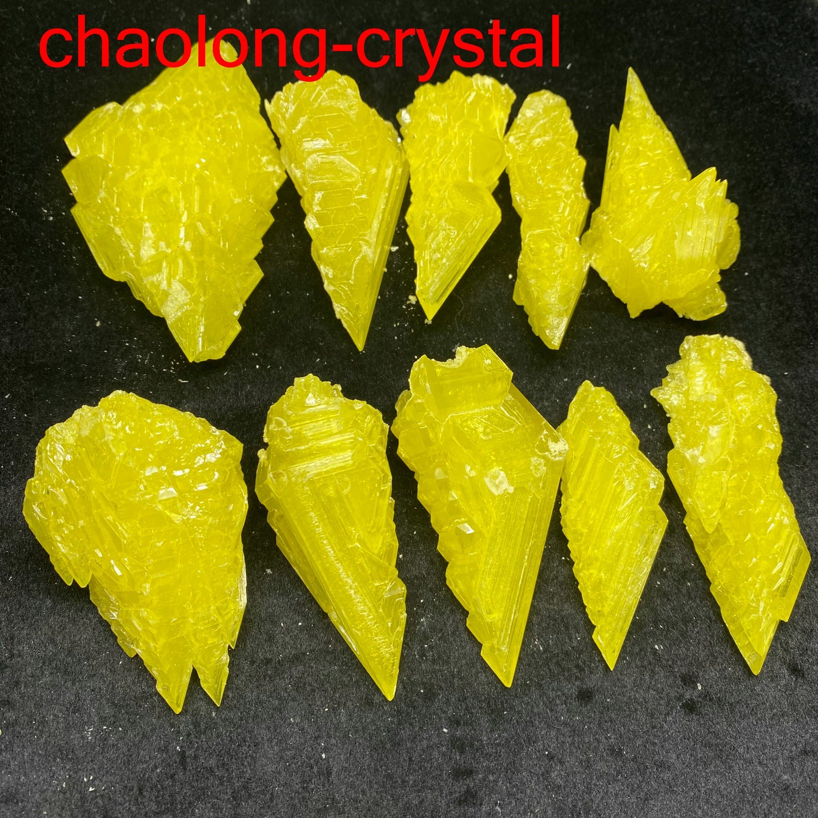 10PCS 344G Rare Natural Yellow Sulfur Crystal Quartz Crystal Mineral Specimen