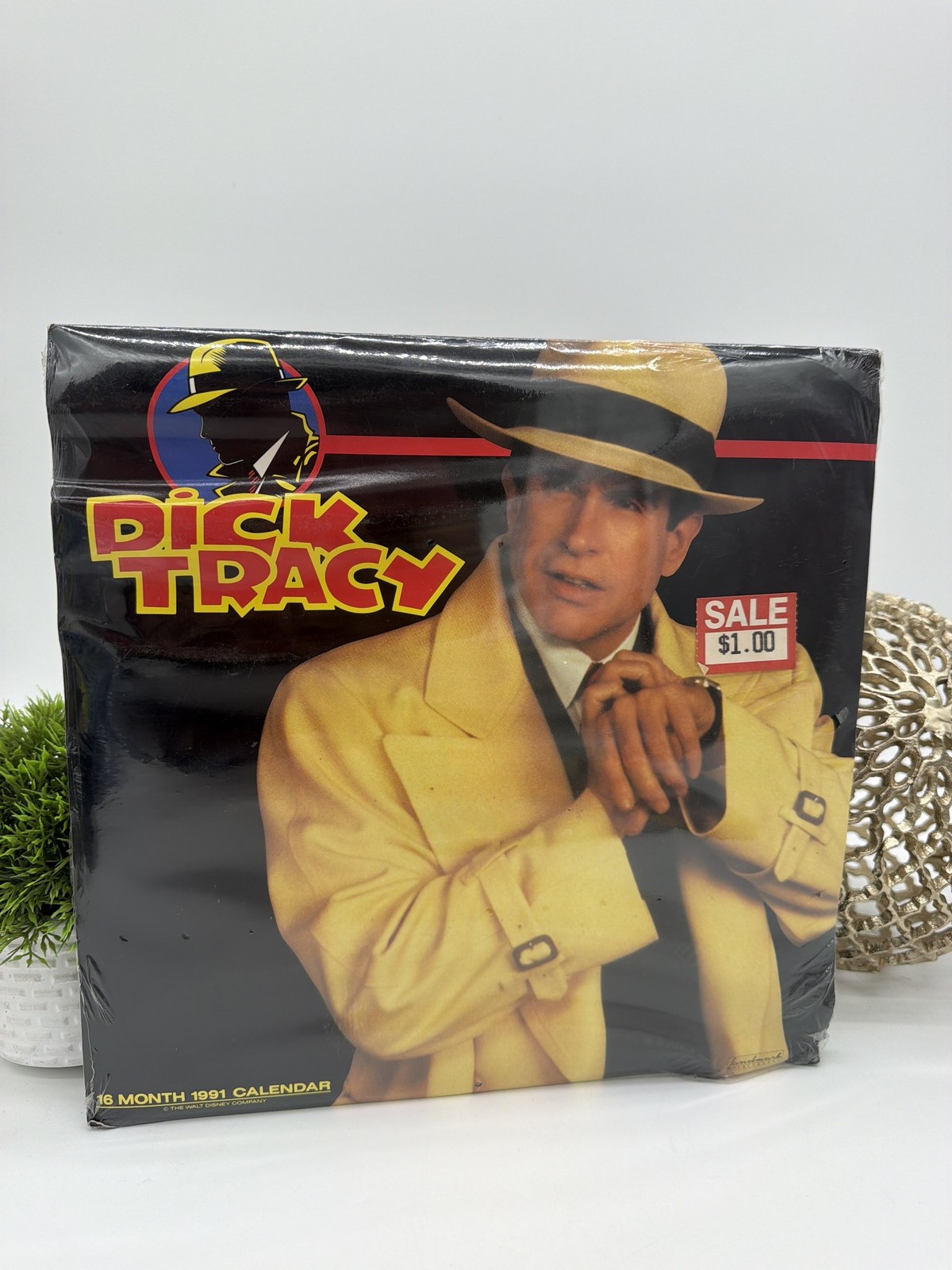 Vintage Dick Tracy 16 Month 1991 Calendar Sealed Disney Warren Beatty
