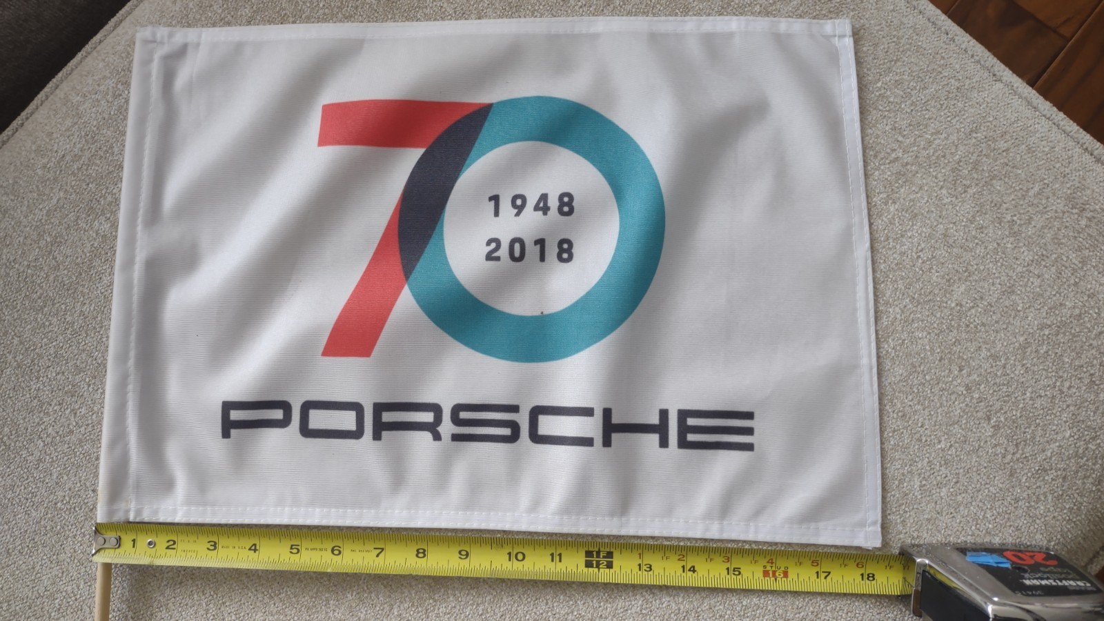Porsche 70th Anniversary Flag 1948-2018