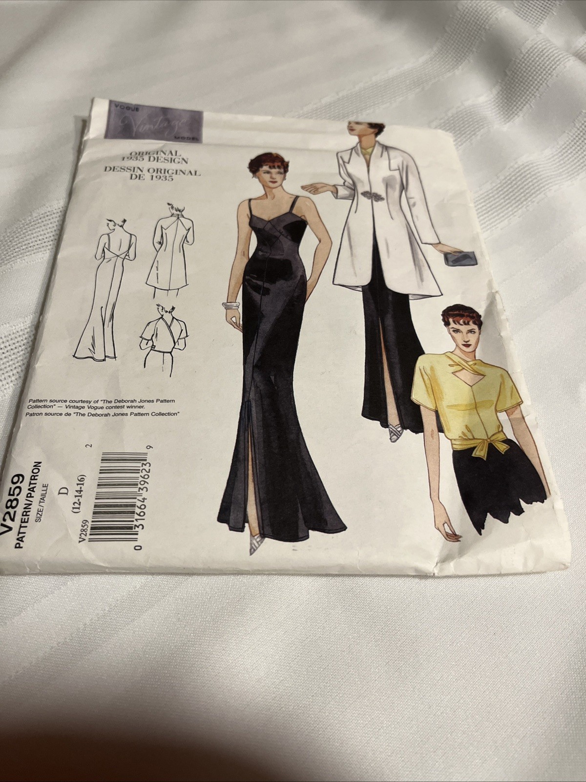 Vogue Original 1935 Design Pattern V2859  Size-12-14-16