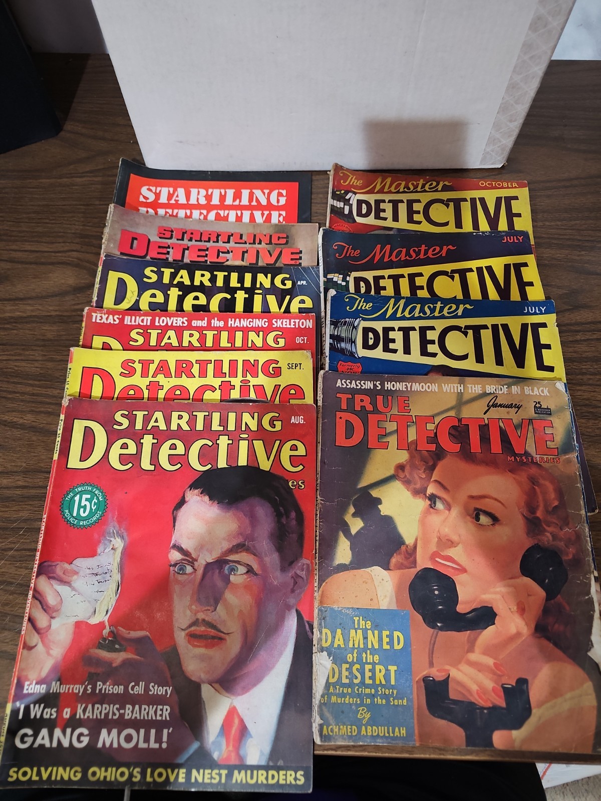 1930s Startling-True-Master Detectives Pulp Magazines Lot See Pics   (VRN1)