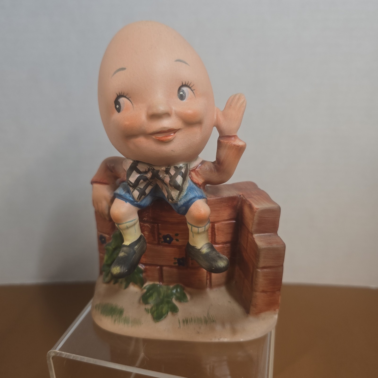 Vintage Lefton Humpty Dumpty Sat On A Wall Figurine 1250 Japan 