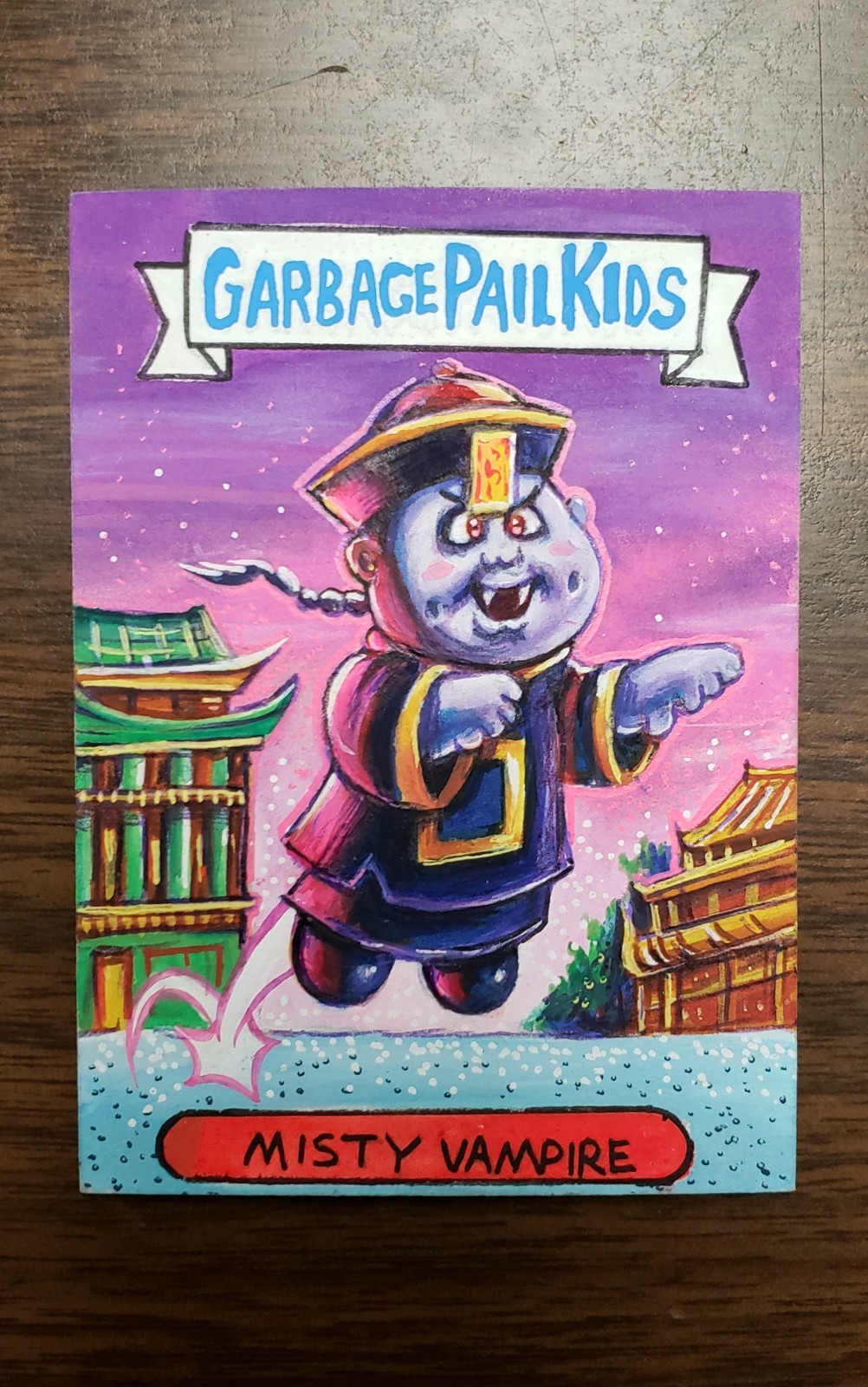 ACEO OOAK ORIGINAL HAND-DRAWN 1/1 SKETCH GPK Misty Vampire Signed By Artist