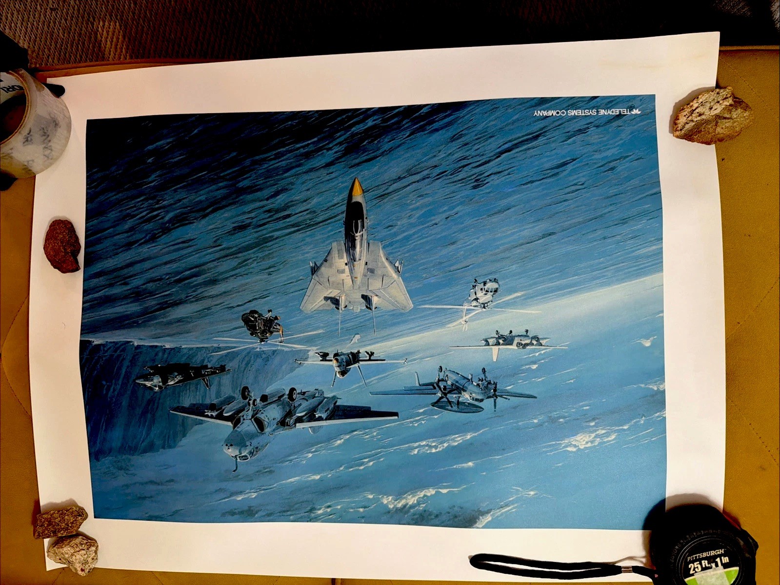 US Navy Fleet Poster, Advertising Piece By Teledyne, RARE 1990s HEAVY STOCK