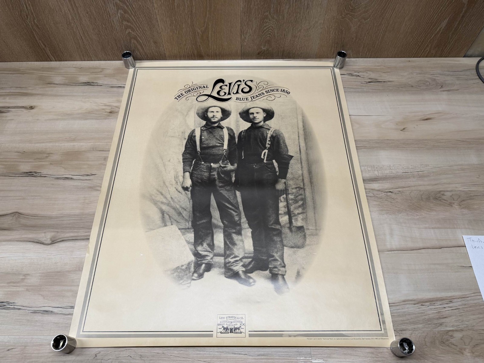 VTG 1983 Levi Strauss & Co. / Levi\'s The Original Blue Jeans Advertising Poster VTG 1983 Levi Strauss & Co. / Levi\'s The Original Blue Jeans Advertising Poster