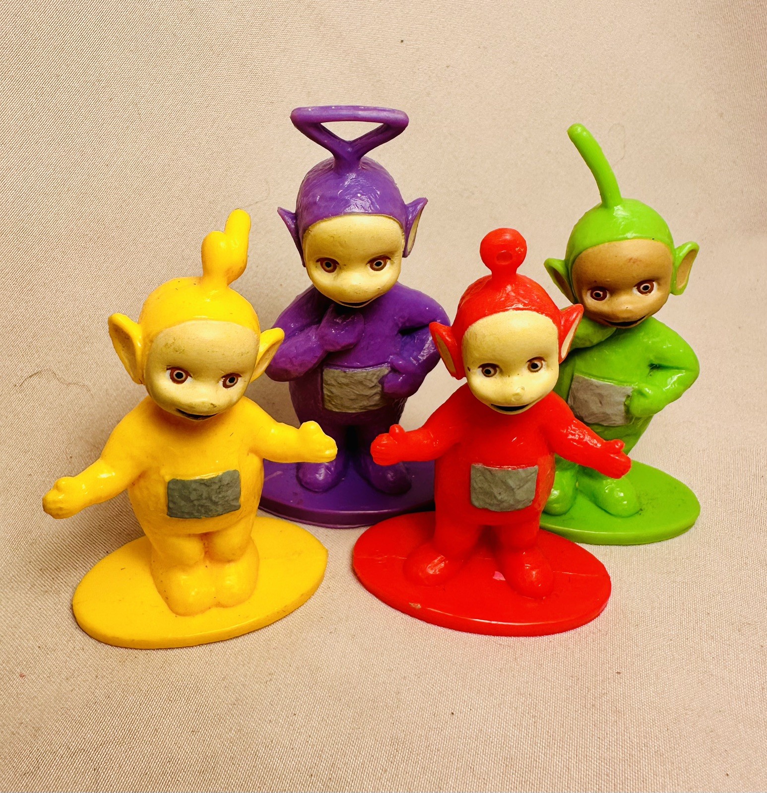 1998 Teletubbies Ragdoll DecoPac PVC Figures Set of 4 Cake Toppers Vintage