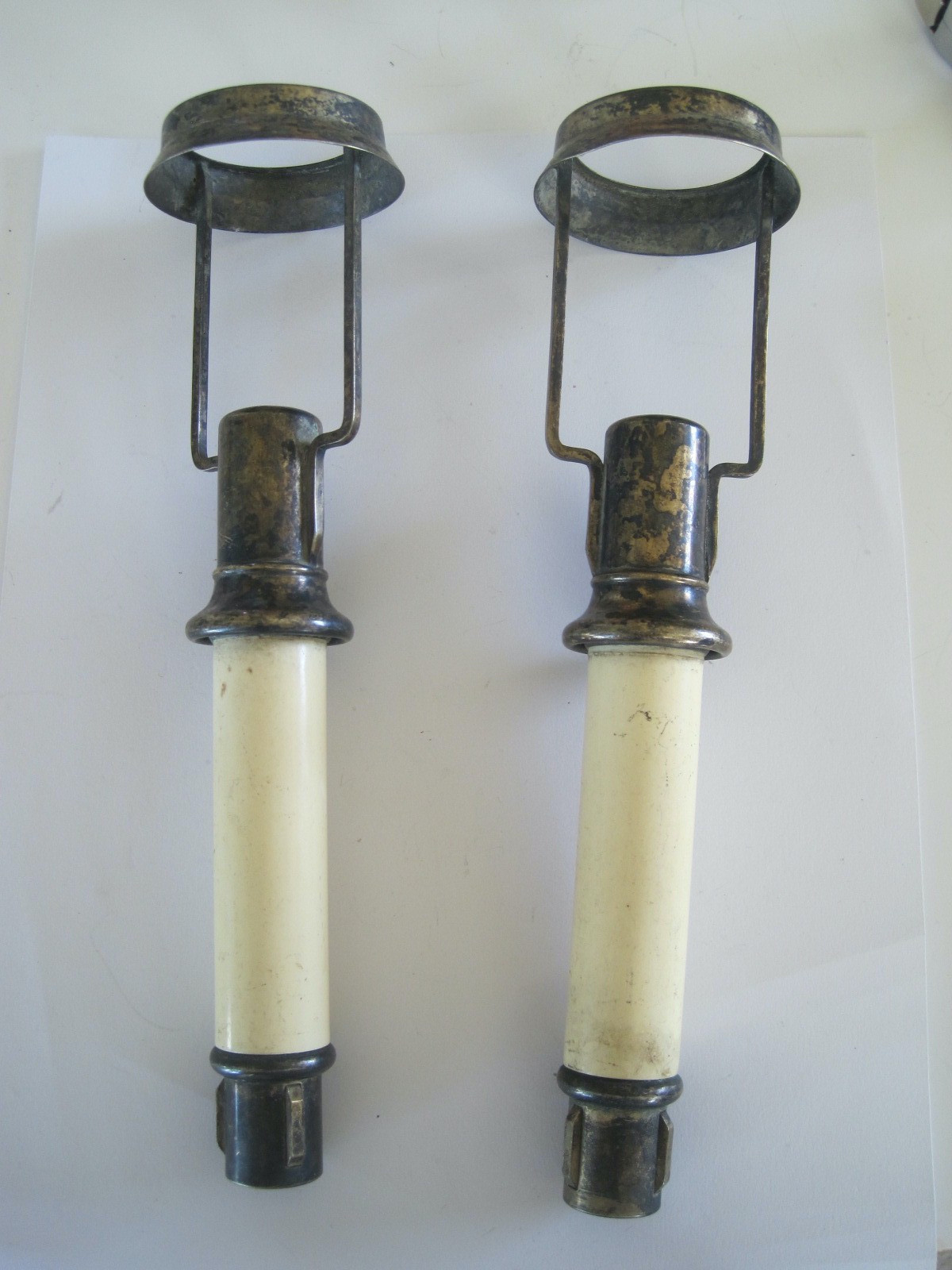 Victorian Spring Loaded Candle Holder pat. April 29, 1902 On Bottom Lot 2 Victorian Spring Loaded Candle Holder pat. April 29, 1902 On Bottom Lot 2
