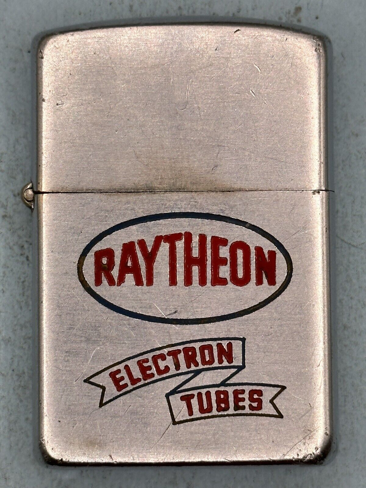 Vintage 1950-1957 Raytheon Electron Tubes Advertising Zippo Lighter