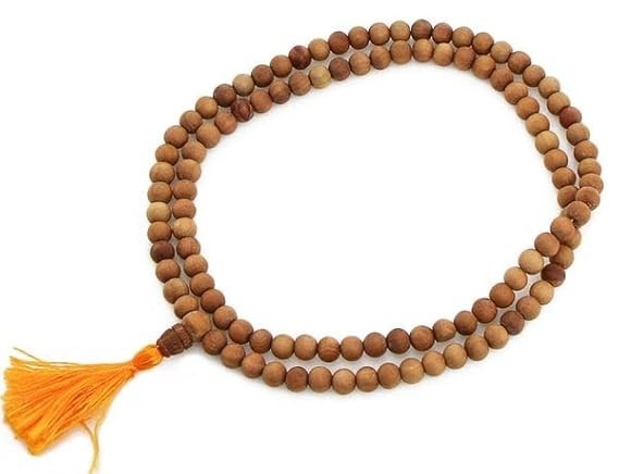 Sandalwood Japa Mala. 100% Real Sandalwood from Nepal. 108 Beads.
