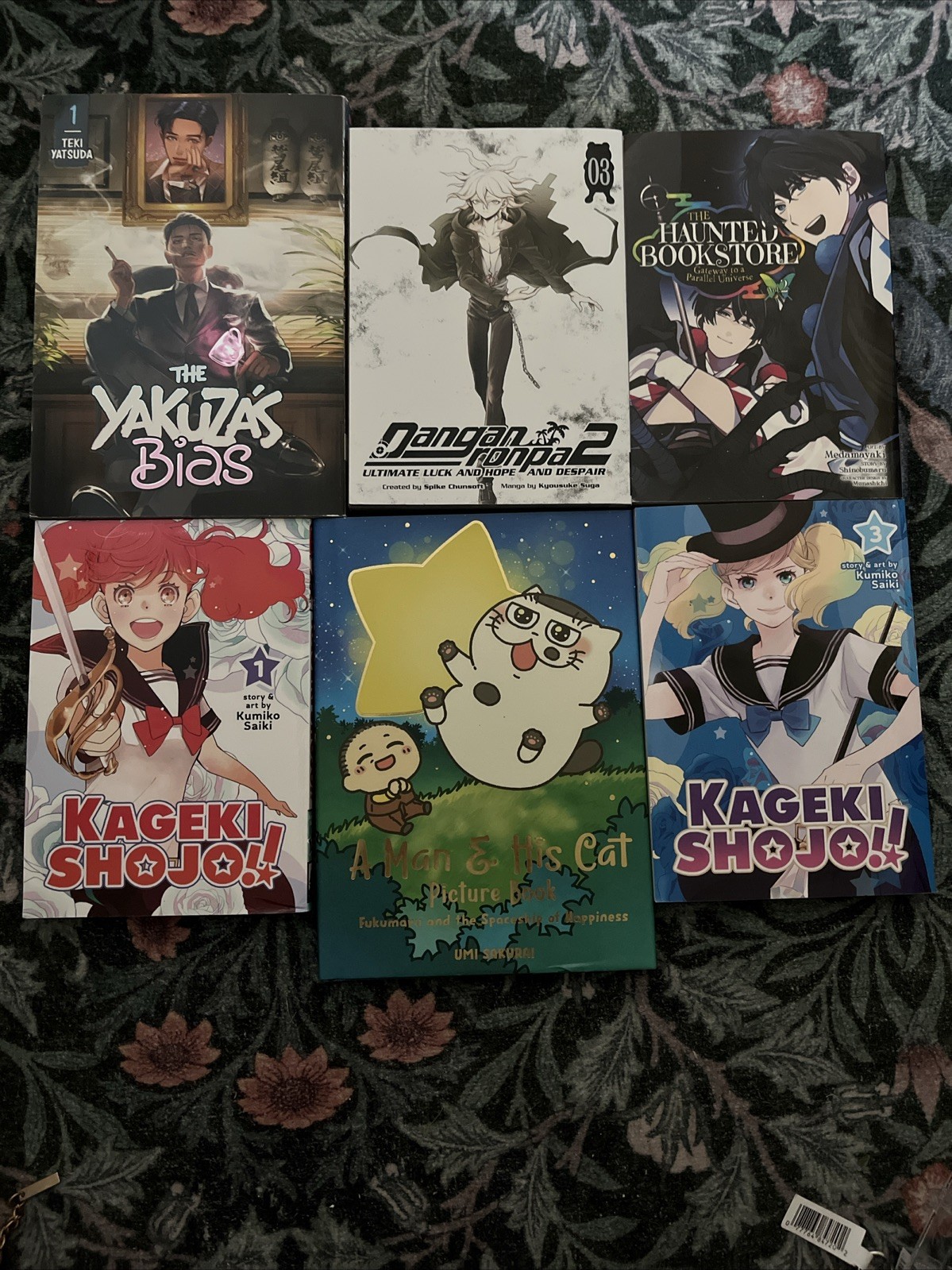 Lot Of 6 Manga English Dangan Ronpa/Kageki Shojo/Man & His Cat/Yakuzas Bias Read