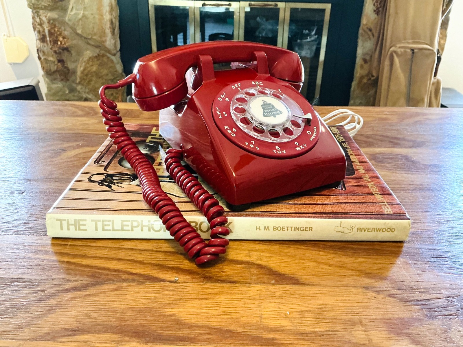 Vintage WORKING Western Electric Telephone Classic Red  Desk Phone