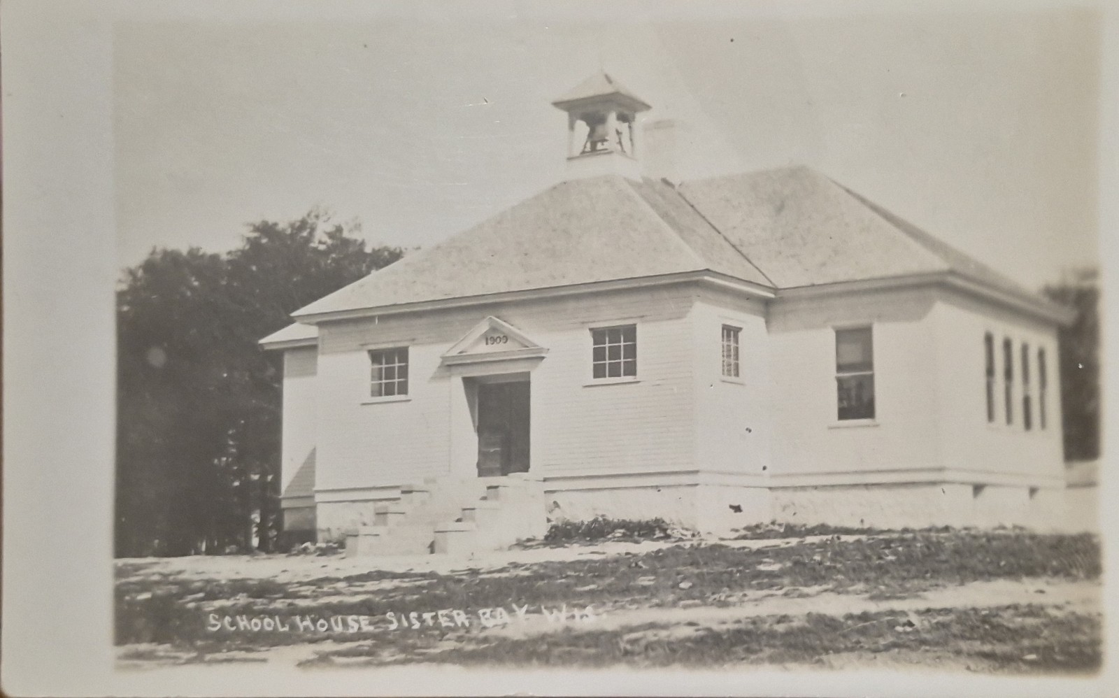 WIS RPPC Sister Bay School House Wisconsin 1912 Posted To Door County 