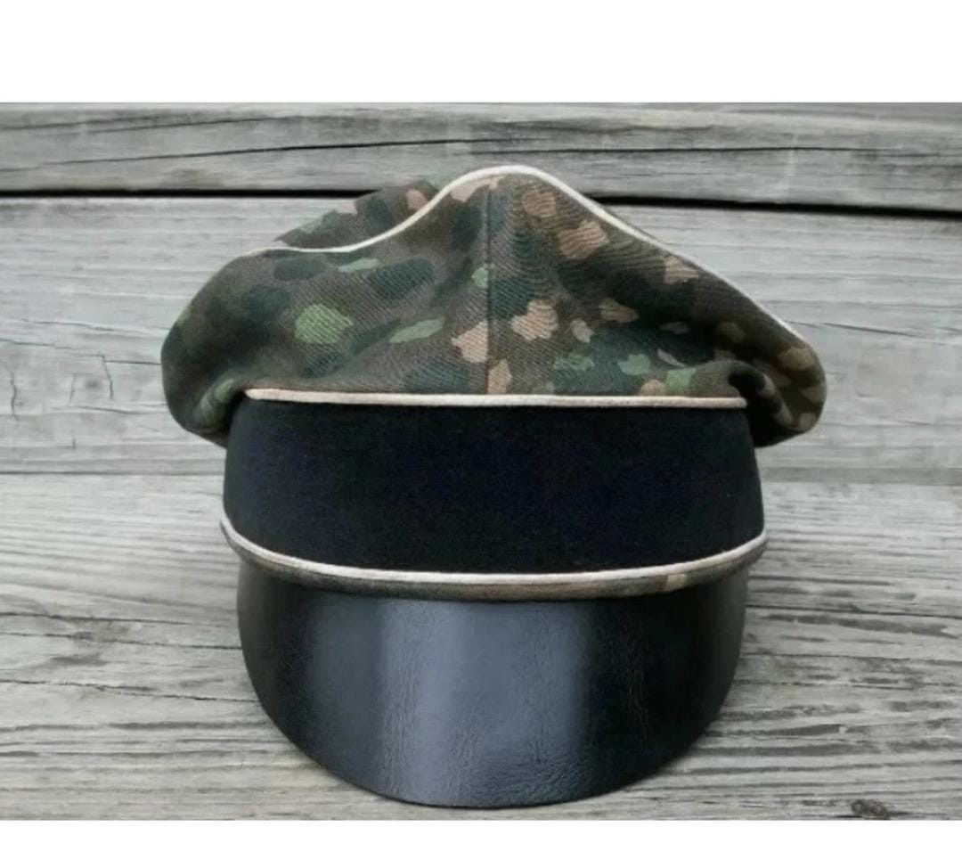 WW2 German Elite Infantry Dot 44 Camo Crusher Cap – Reproduction