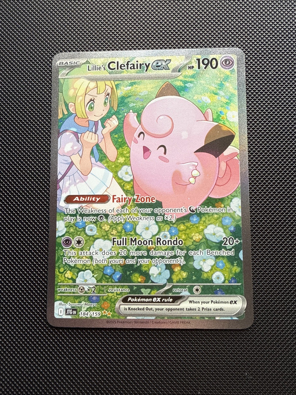 Lillie’s Clefairy ex 184/159 Sv09 Journey Together SIR Holo Pokémon TCG