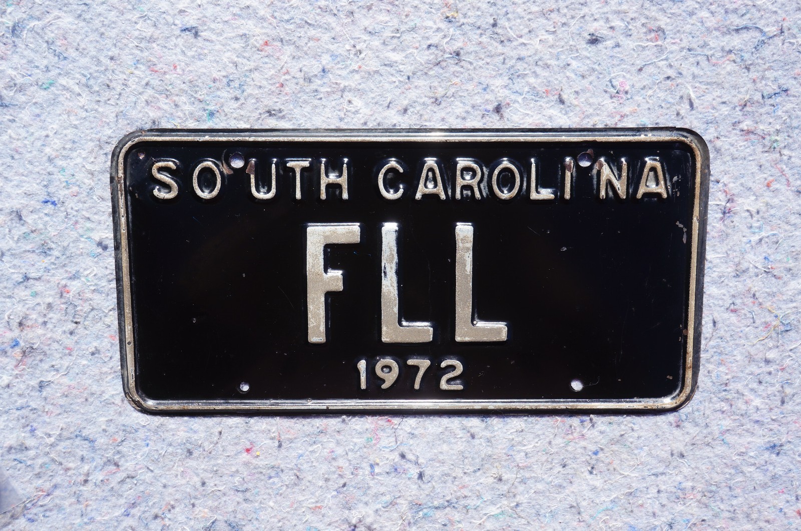 1972 South Carolina Vanity License Plate FLL 1972 South Carolina Vanity License Plate FLL