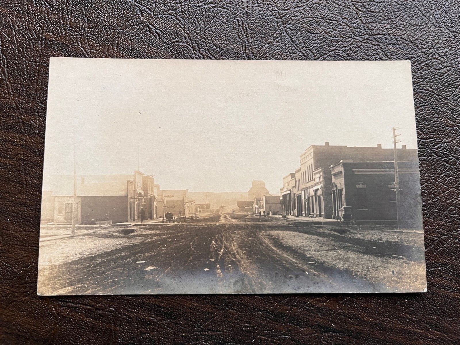 RPPC Oregon Town Street Scene Business District early 1900s