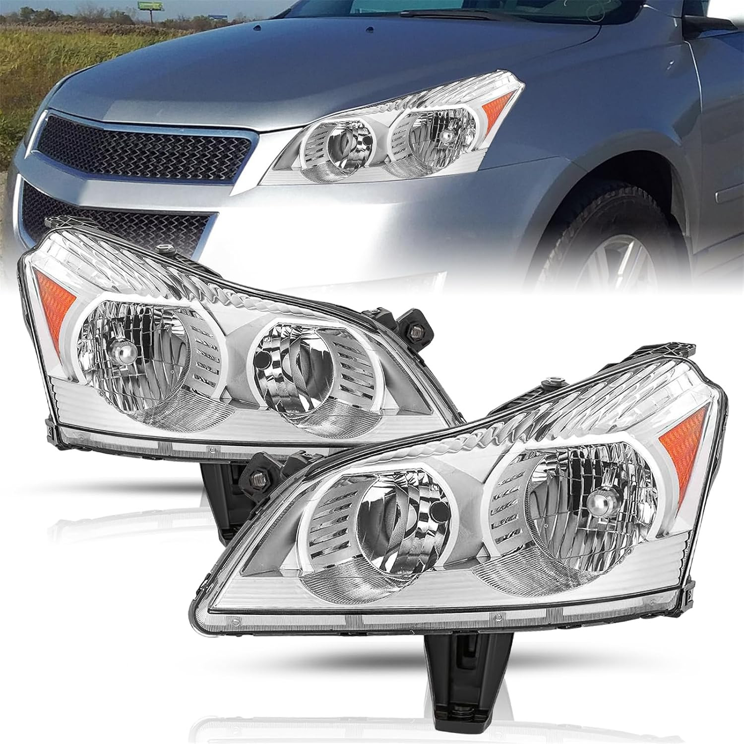 Fits for 2009 2010 2011 2012 Chevy Traverse Headlight Replacement