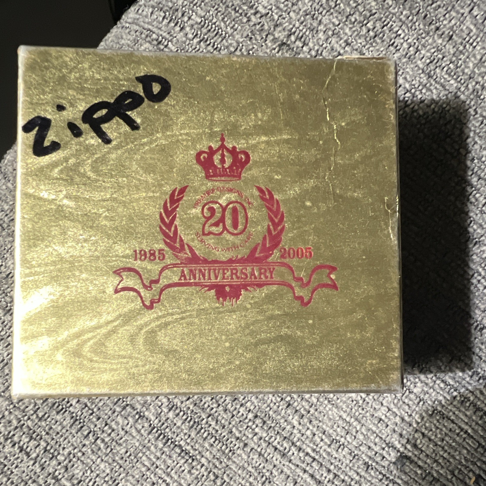 Zippo 20th Anniversary 1985-2005 Cigarette Lighter w/ Box & Zippo Wick
