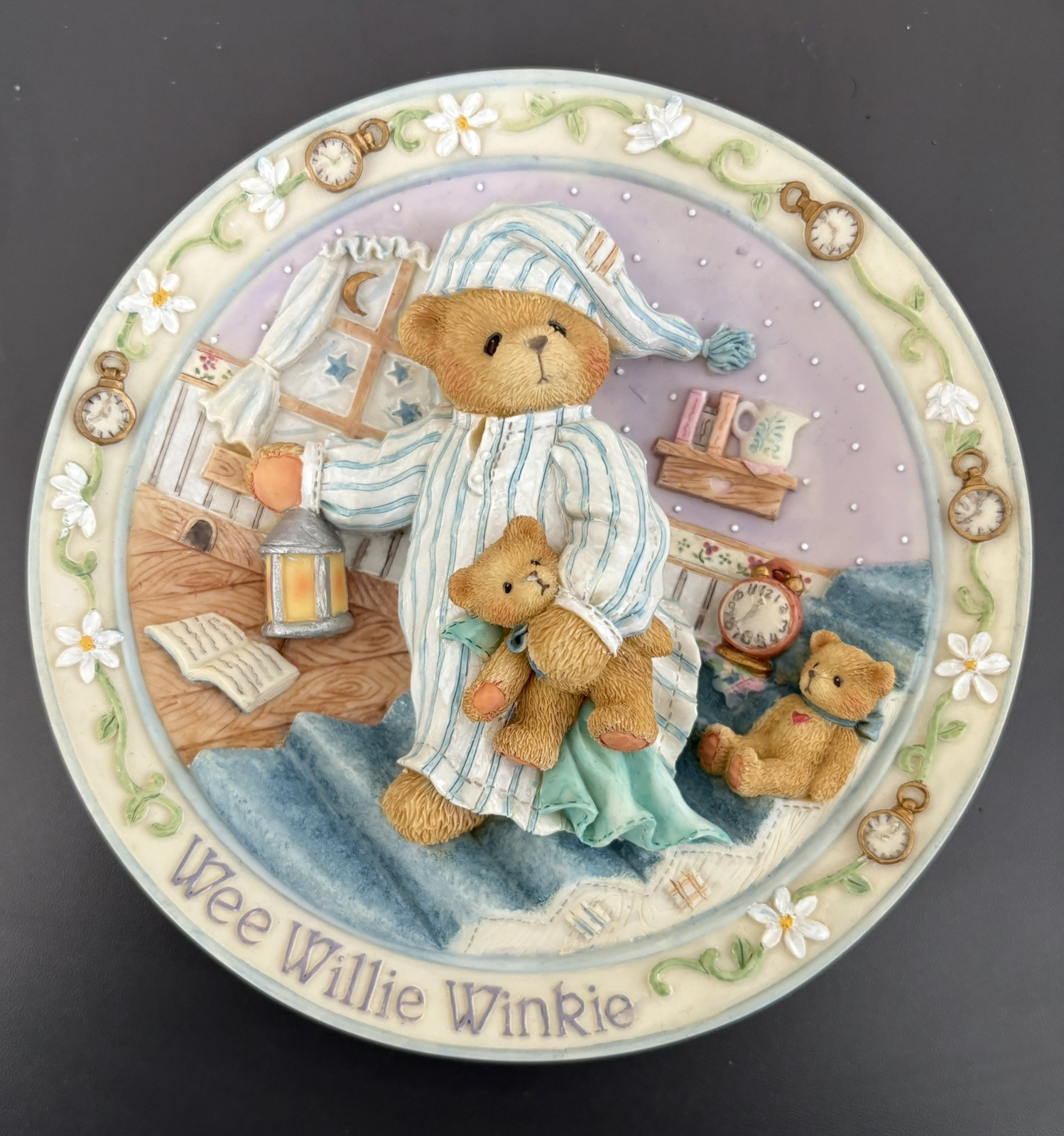VTG Cherished Teddies Enesco Wee Willie Winkie Plate (1996) Plate No. 6H61209
