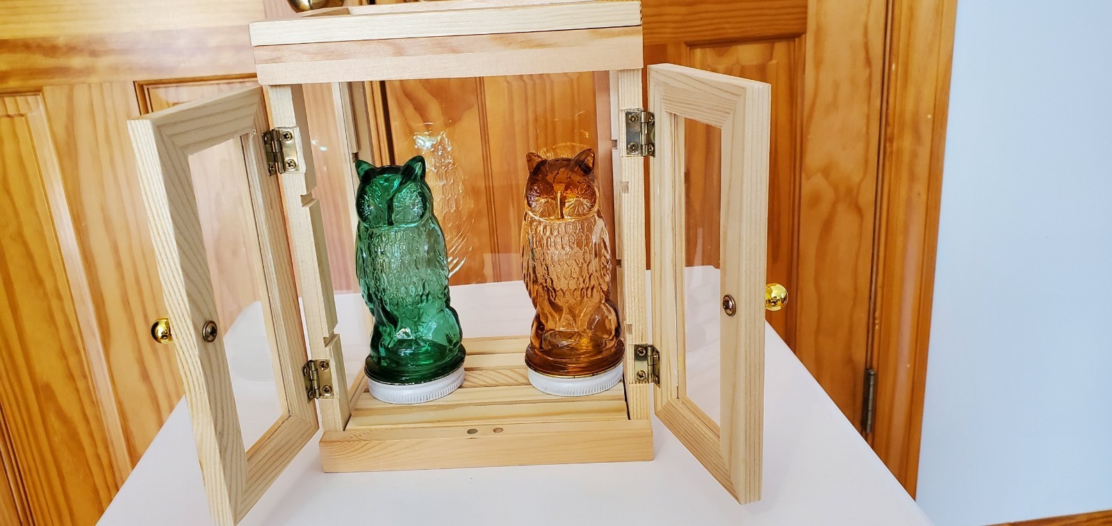 Vintage Victory Glass Owls