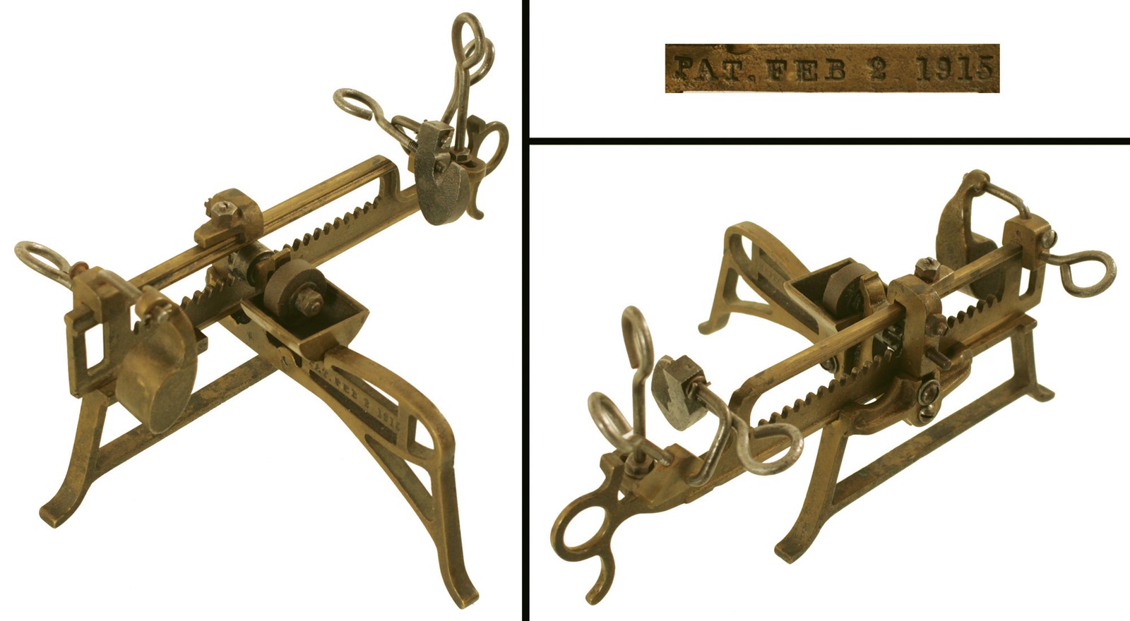 Sheppard's Patent Cast Brass Shear Sharpening Machine, Pat. 1915 - mjdtoolparts